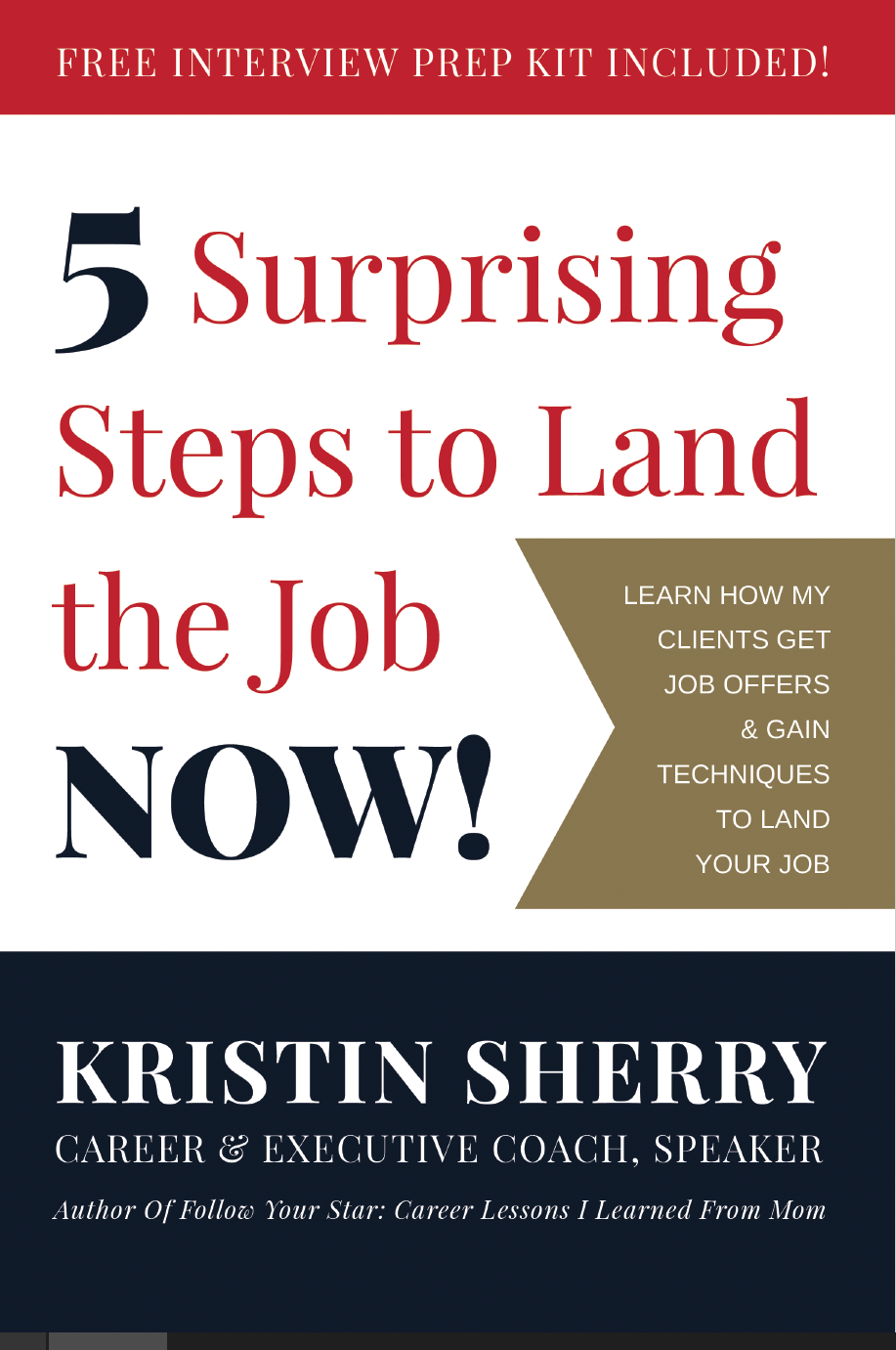 Cover Final - 5 Surprising Steps to Land the Job NOW
